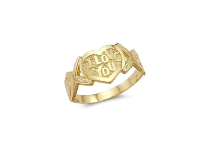 Gold Plated I Love You Ring